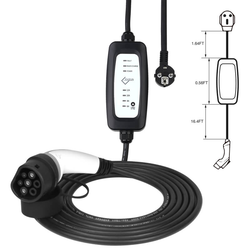 Caricabatterie portatile EV IEC 62196-2 16A Schuko
