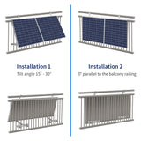 Solar Panel Mounting Brackets for Balcony Balustrades