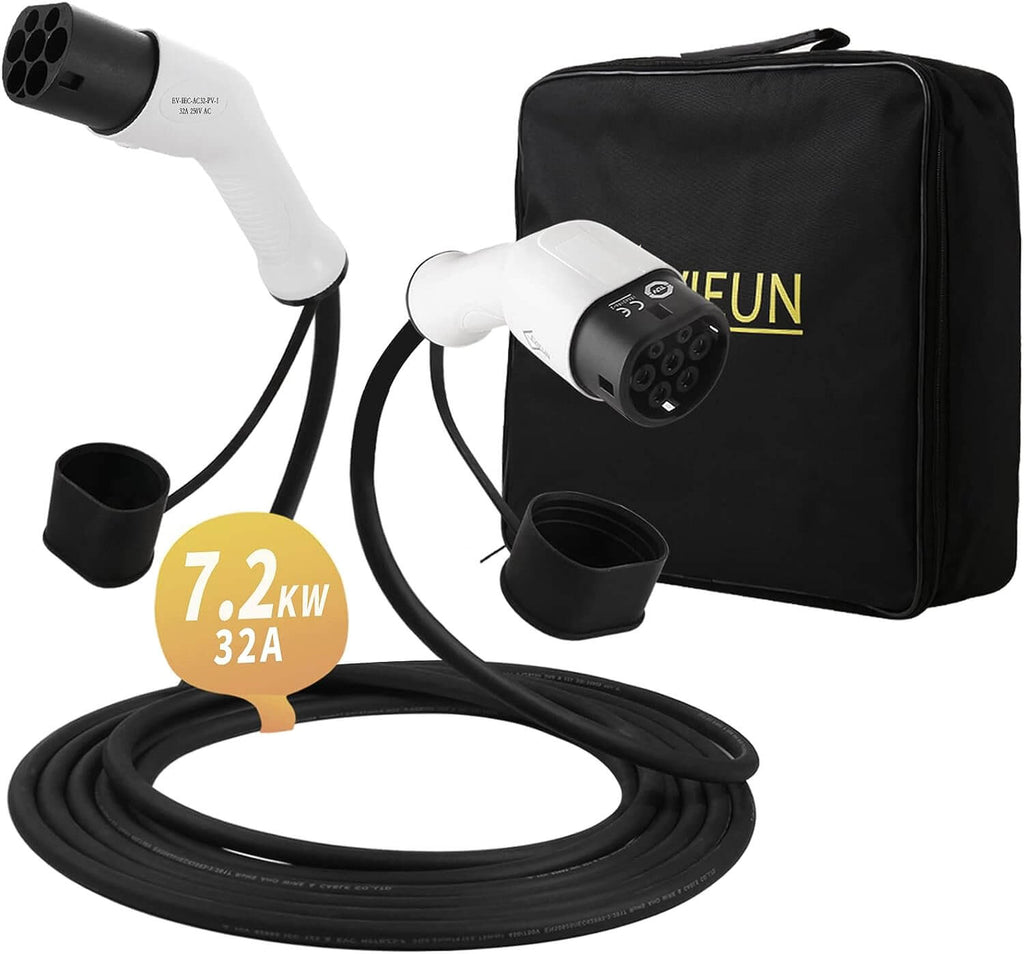 EVIEUN Charging Cable Type 2, 7.2kW 32A for Hybrid and Electric