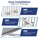 Solar Panel Mounting Brackets for Balcony Balustrades